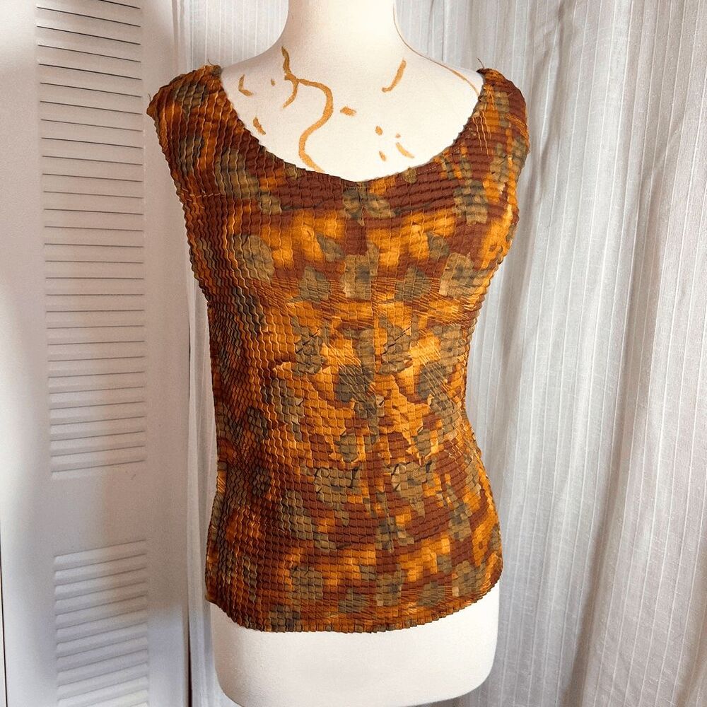 Vintage Top Size L 90's Brown Watercolor Dark Academia Tank Top